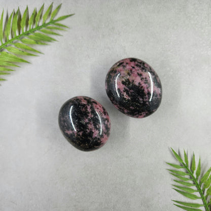 Rhodonite Palm Stone