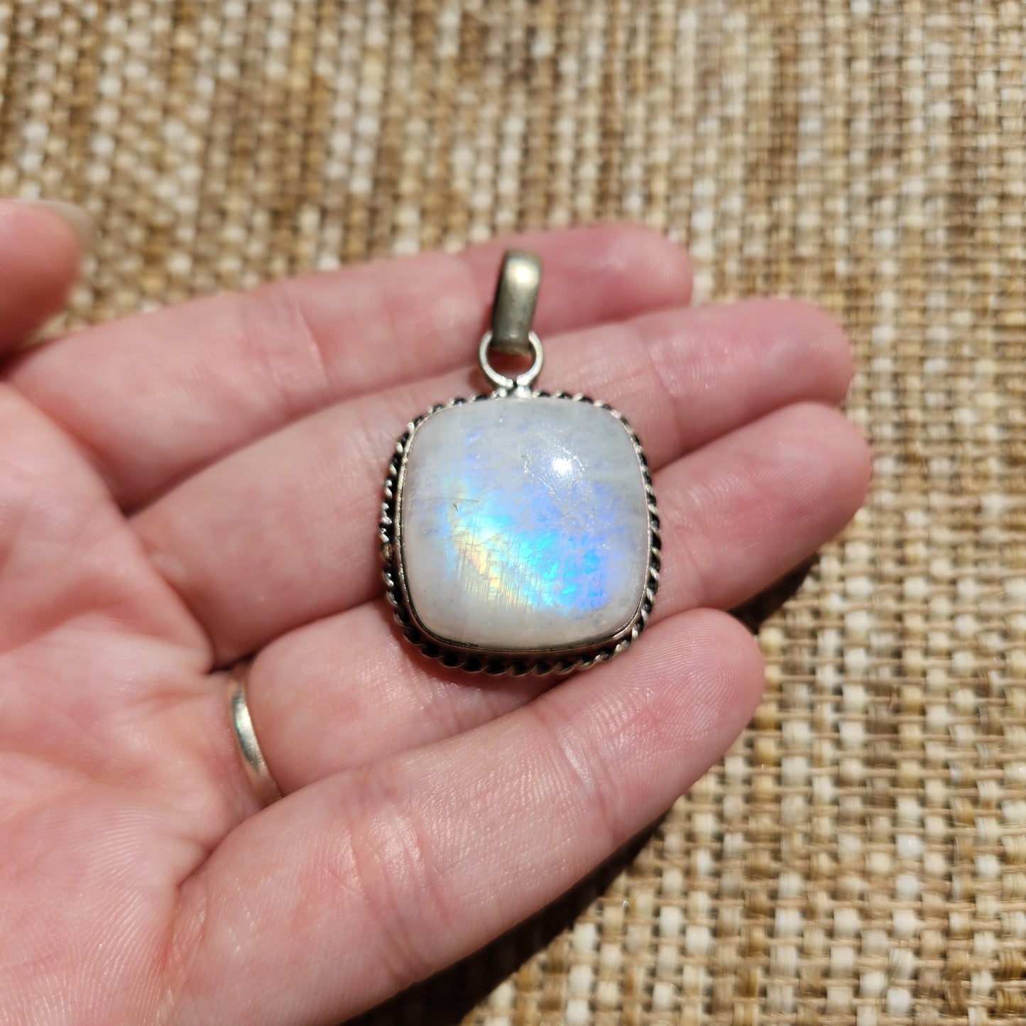 Rainbow Moonstone Pendant