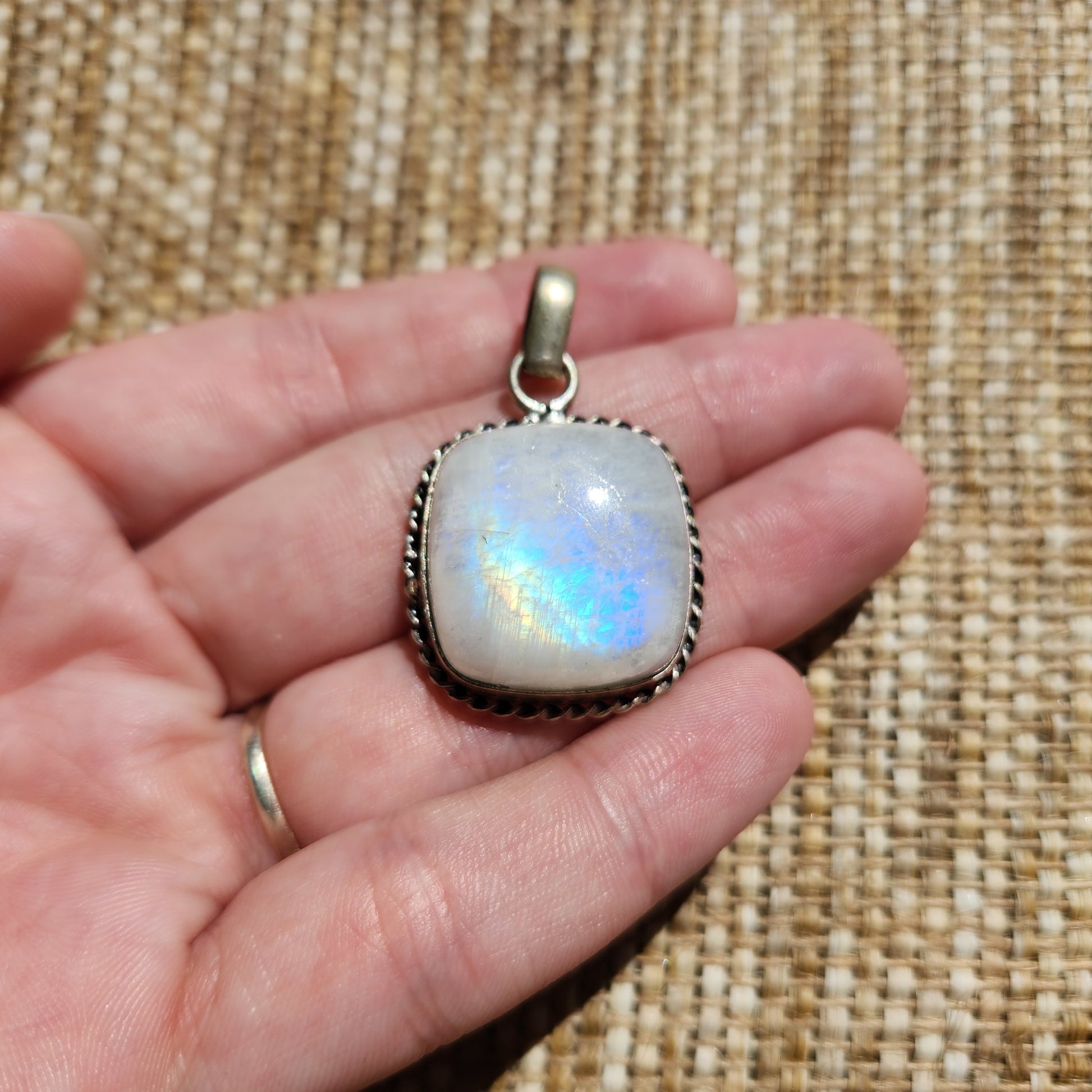 Rainbow Moonstone Pendant