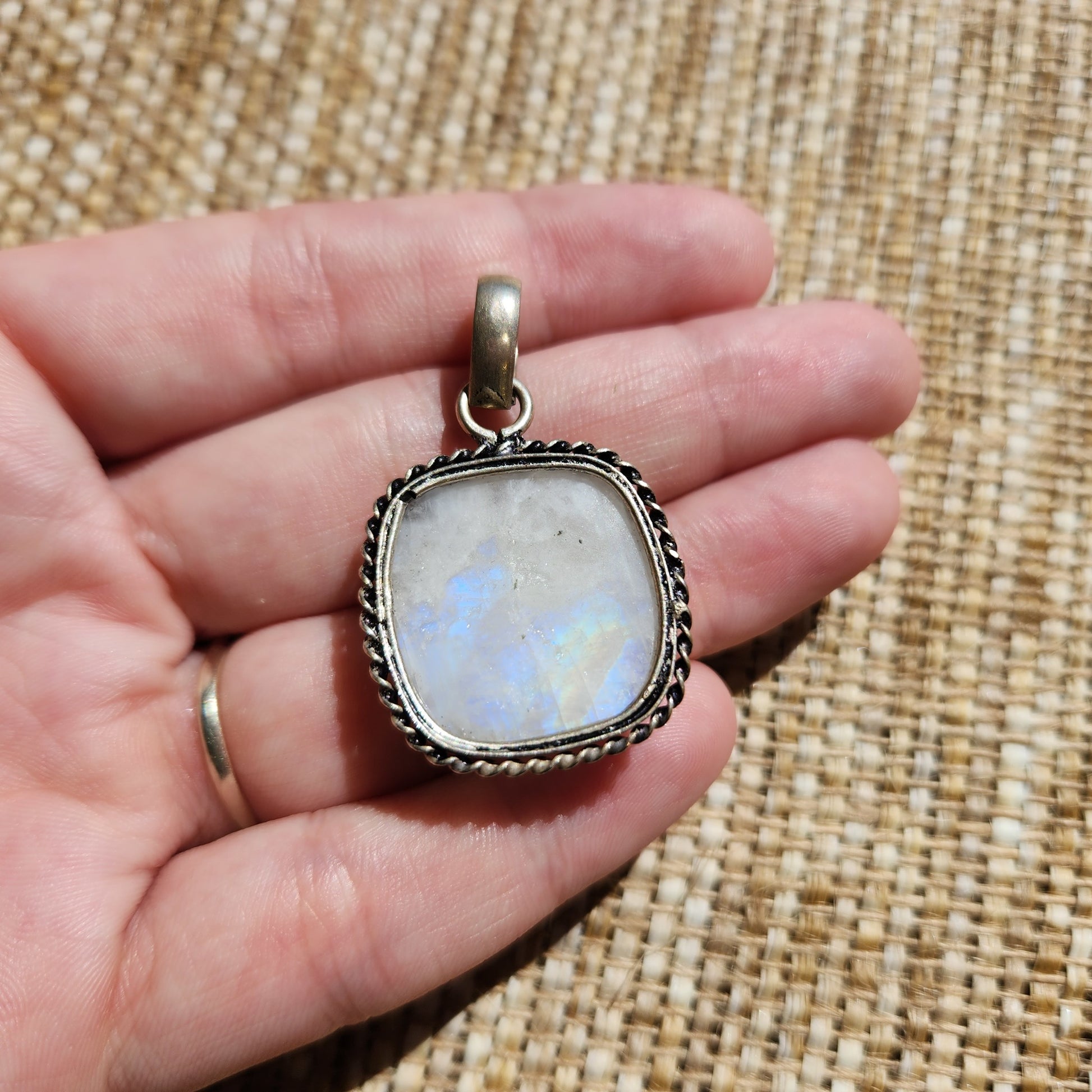 Rainbow Moonstone Pendant