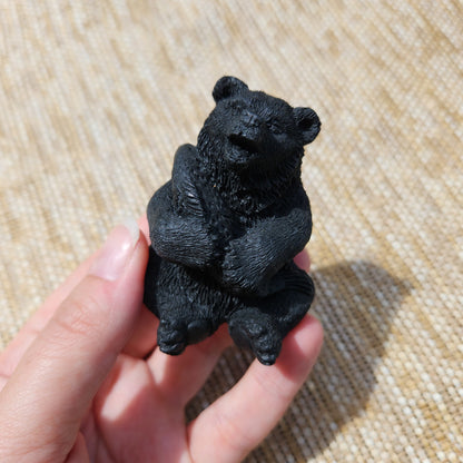 Shungite Bear with Fish 50g