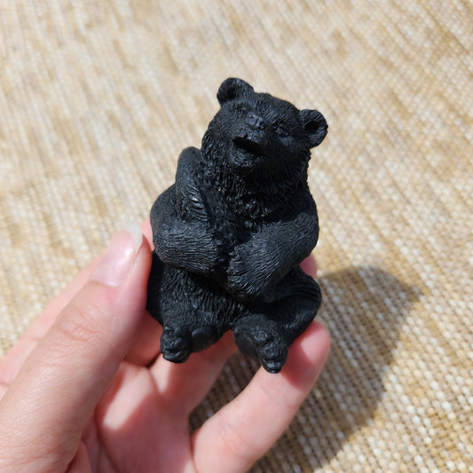 Shungite Bear with Fish 50g