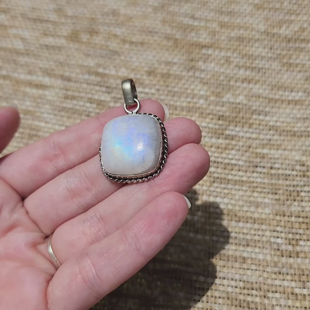 Rainbow Moonstone Pendant